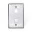 Stainless Steel Quickport, Wallplate, Single Gang, 2-port