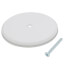 5-1/4" High Impact Plastic Cleanout Cover - Flat Design, White Finish