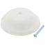 5-1/4" High Impact Plastic Cleanout Cover - Plates Bell Design, White Finish