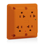 4-in-1 SuRGe Protective Isolated Ground Quadruplex Receptacle Outlet,  20A, 125V Side Wire, NEMA 5-20R, 2-Pole, 3-Wire (Orange)
