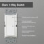 Claro On/Off Paddle Switch, 15A General Purpose, 4-Way, CA-4PS-WH, White