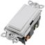 Claro On/Off Paddle Switch, With Locator Light, 15A General Purpose, 4-Way, CA-4PSNL-WH, White