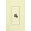 Claro Coaxial Cable Jack, F-Style, 75 Ohm Cable, Fits Decorator-Style Wall Plates, Almond