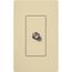 Claro Coaxial Cable Jack, F-Style, 75 Ohm Cable, Fits Decorator-Style Wall Plates, Ivory