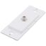 Claro Coaxial Cable Jack, F-Style, 75 Ohm Cable, Fits Decorator-Style Wall Plates, White