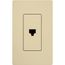 Claro Telephone Jack, 6-conductor, RJ11, Fits Decorator-Style Wall Plates, CA-PJ-IV, Ivory