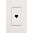 Claro Telephone Jack, 6-conductor, RJ11, Fits Decorator-Style Wall Plates, CA-PJ-WH, White