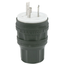 30A, 250V 2P, 3W, NEMA L6-30P, Locking Plug, Corrosion Resistant, Wetguard- BLACK