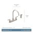 Caldwell 2 Handle High Arc Kitchen Faucet, CA87060SRS (Spot Resist Stainless)