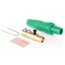 16 Series Taper Nose Cam-Type Female Plug, Contact & Insulator, Detachable, Pre-cut For 4/0 AWG, 400A Max, Type 3R When Mated (Green)