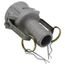 1-1/4" CamLock Type C Female Coupler x Hose Shank