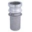 4" CamLock Type E Male Coupler x Hose Shank