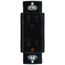 Claro 15a Duplex Receptacle (Black)