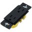 Claro 15a Duplex Receptacle (Black)