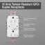 Claro 15A Self-Testing GFCI, Tamper Resistant Duplex Receptacle, Designer Style Outlet, CAR-15-GFST-WH, White