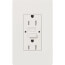Claro 15A Self-Testing GFCI, Tamper Resistant Duplex Receptacle, Designer Style Outlet, CAR-15-GFST-WH, White