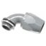 1" 90-Degree PVC, 2-Piece Liquid Tight Non-Metallic Elbow Connector (Grey), LT20F