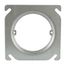 4" Square Steel Mud Ring, 1/4" Raised, 3-1/2" Fixture Opening