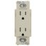 Claro 15a Tamper Resistant Duplex Receptacle(Light Almond)