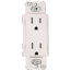Claro 15A Tamper Resistant Duplex Receptacle, Designer Style Outlet, CARS-15-TR-WH, White