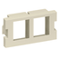 2-port MOS Quickport, Adapter, 1 Unit High (Ivory)