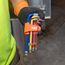 19 Piece Powder Coated Long Ball End Hex Key Set, SAE/Metric