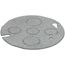 4" Octagon Concrete Box Cover, Flat w/ 1/2" & 3/4" Knockouts