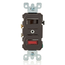 15A, 120V Duplex Style Single-pole/Neon Pilot AC Combo Switch, Commercial Grade, Non-grounding, Side Wired (Brown)