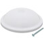 5-1/4" Cleanout Cover Plate w/ Bolt, Bell Design (White)
