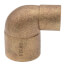 1-1/4" X 3/4" C x C Cast Brass 90-Degree Elbow (Lead Free)
