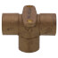 1/2" C X C X C Cast Brass Drop Ear Tee (Lead Free)