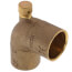 3/4" C x C Cast Brass 90-Degree Elbow w/ Drain (Lead Free)