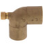 3/4" C x C Cast Brass 90-Degree Elbow w/ Drain (Lead Free)