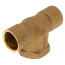 1/2" C x C x F Cast Brass Tee (Lead Free)