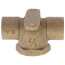 1/2" C x C x F Cast Brass Drop Ear Tee (Lead Free)