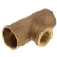 1" x 1" x 1/2" C x C x F Cast Brass Tee (Lead Free)