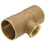 1-1/2" x 1-1/2" x 3/4" C x C x F Cast Brass Tee (Lead Free)
