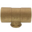 1-1/2" x 1-1/2" x 3/4" C x C x F Cast Brass Tee (Lead Free)
