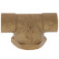 1/2" x 1/2" x 3/4" C x C x F Cast Brass Tee (Lead Free)