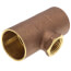 1-1/4" x 1-1/4" x 1/2" C x C x F Cast Brass Tee (Lead Free)