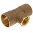 1-1/4" x 1-1/4" x 3/4" C x C x F Cast Brass Tee (Lead Free)