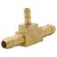 1/4" Barbed x  1/4" Barbed x 5/32" Barbed Reducing Tee