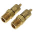 1/4" Flare X 1/4" MPT Adapter w/ CD2250 Brass Wrench Cap and Valve Core (Pack of 2)