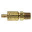 1/4" Flare x 1/8" MPT Adapter w/ CD2250 Brass Wrench Cap and Valve Core (Pack of 6)