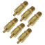 1/4" Flare x 1/8" MPT Adapter w/ CD2250 Brass Wrench Cap and Valve Core (Pack of 6)