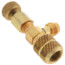 5/16" Female Flare Compact Thumbscrew Core Depressor, 5/16" M. Flare w/ 1/4" M. Flare Access Port