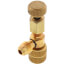 5/16" Female Flare Compact Thumbscrew Core Depressor, 5/16" M. Flare w/ 1/4" M. Flare Access Port