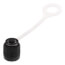 1/4" Flare Black Nylon Cap w/ Retainer Strap (6 Pack)