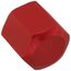 1/4" Red Anodized Aluminum Hex Cap (Pack of 10)