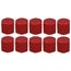 1/4" Red Anodized Aluminum Hex Cap (Pack of 6)